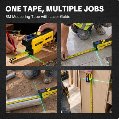 RELMORA SmartMeasure Digital Tape Measure + Laser Guide