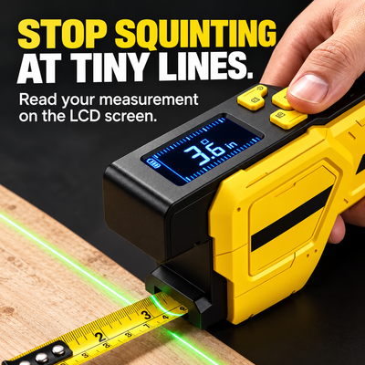 RELMORA SmartMeasure Digital Tape Measure + Laser Guide